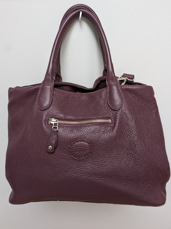 Roots Handbags - Vintage Roots Leather Satchel Burgundy/Plum